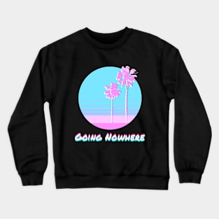 Pastel Glitchy Sunset Going Nowhere Vaporwave Sad Boy Gift Crewneck Sweatshirt